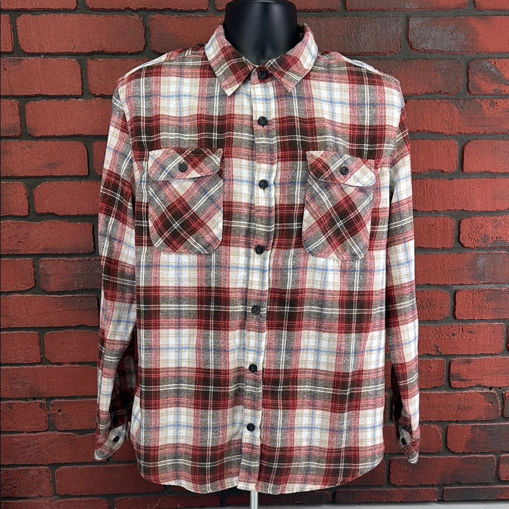 House of‎ Triot Shirt Mens Medium Plaid Button Up